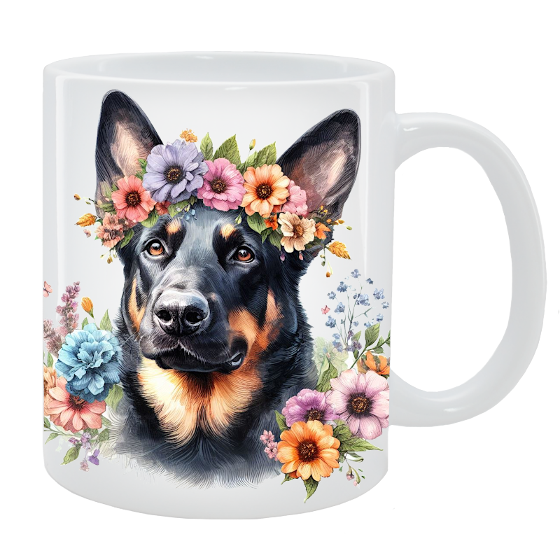 Kubek Owczarek francuski – Beauceron - Kolekcja Floral
