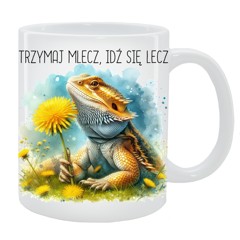 Kubek Agama - Trzymaj mlecz, idź się lecz