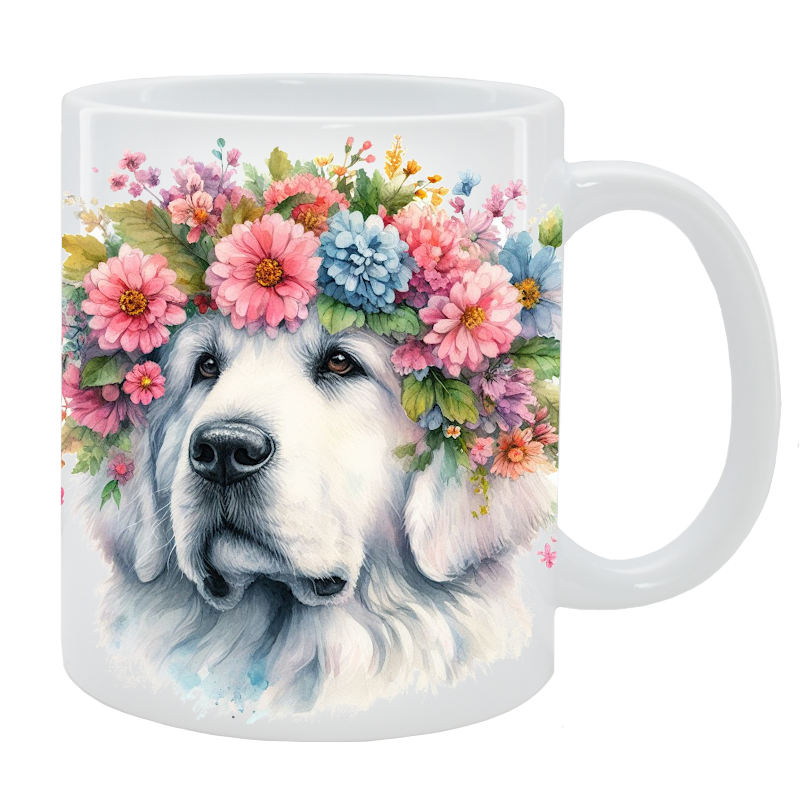Kubek Owczarek węgierski Kuvasz - Kolekcja Floral