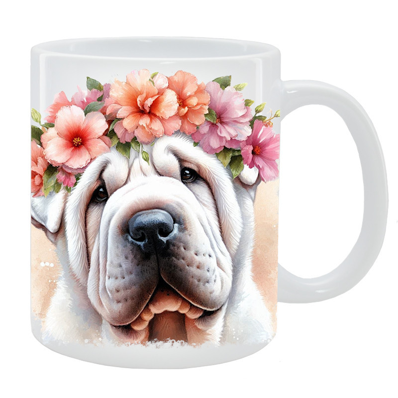 Kubek Shar Pei - Kolekcja Floral