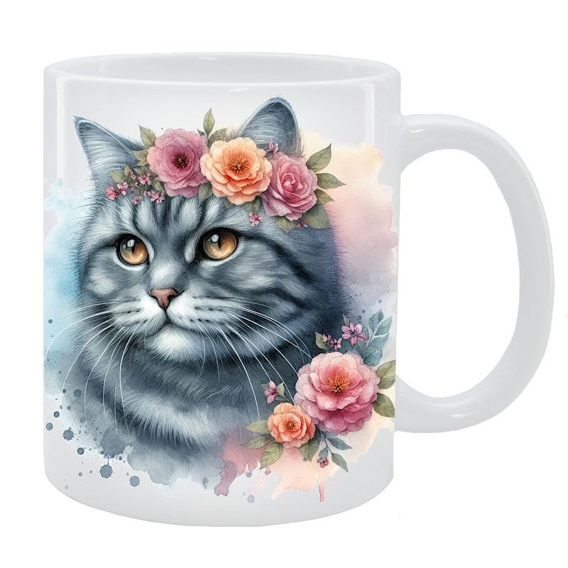 Kubek Kot Nierasowy - Kolekcja Floral