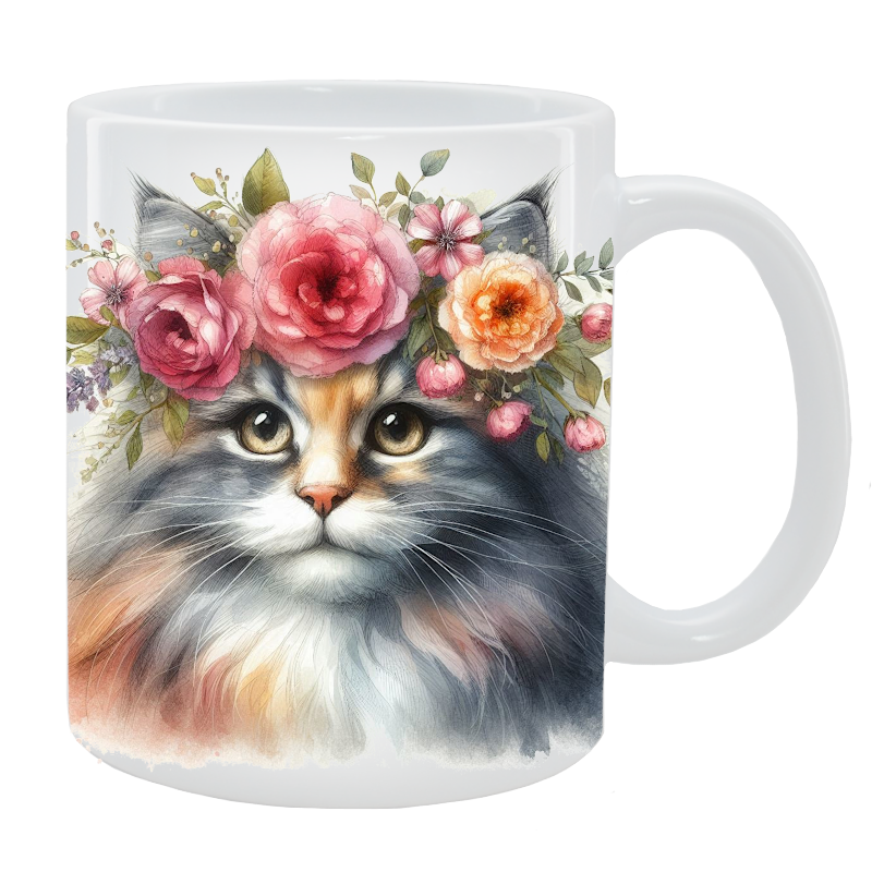 Kubek Kot Nierasowy - Kolekcja Floral