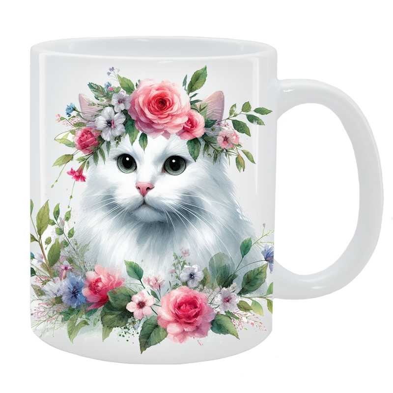 Kubek Kot Nierasowy - Kolekcja Floral
