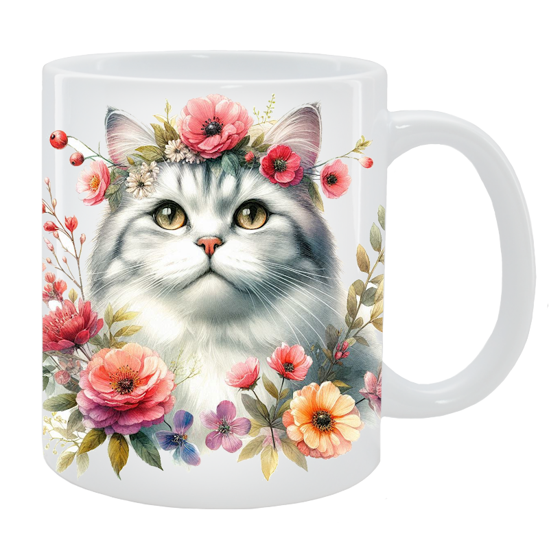 Kubek Kot Nierasowy - Kolekcja Floral