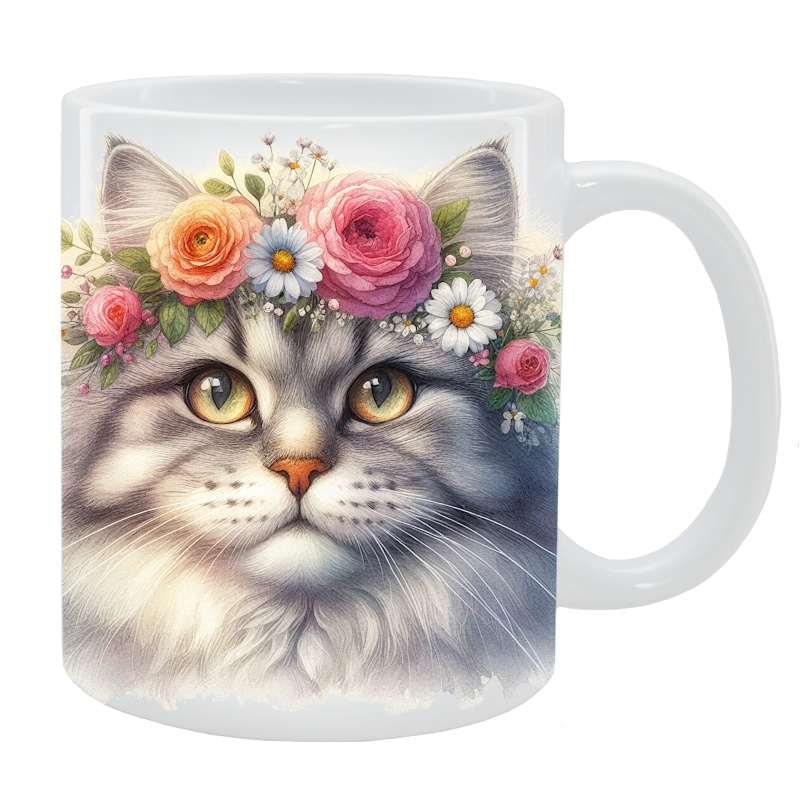 Kubek Kot Nierasowy - Kolekcja Floral