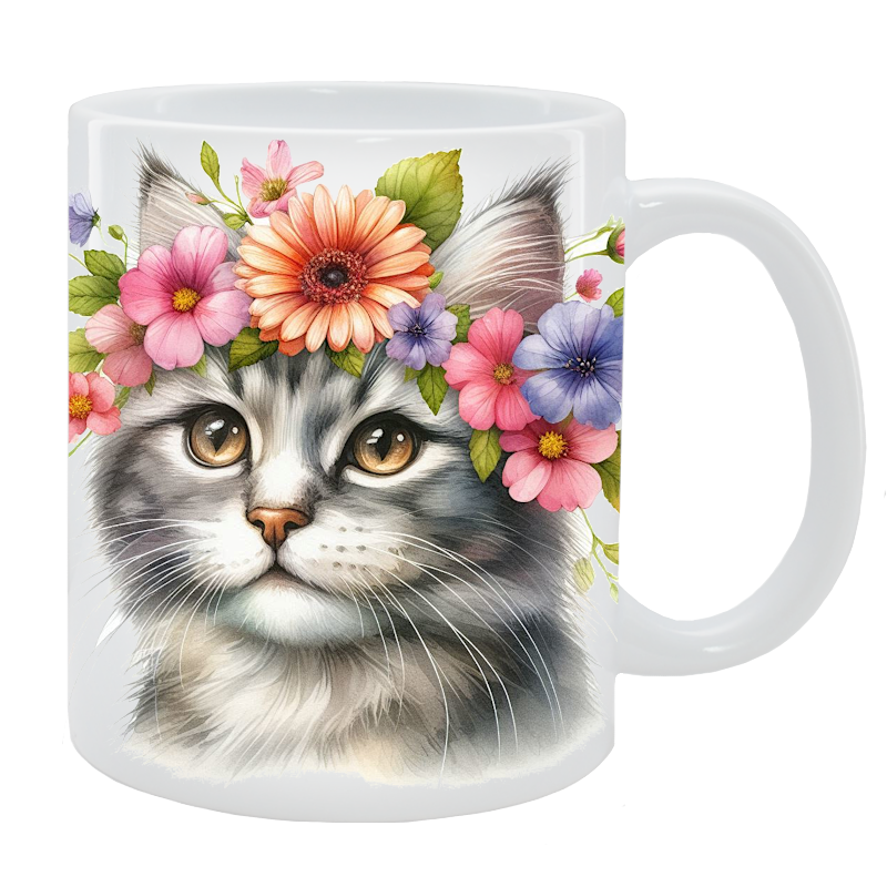 Kubek Kot Nierasowy - Kolekcja Floral