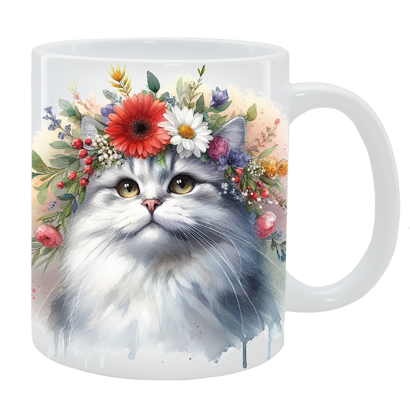 Kubek Kot Nierasowy - Kolekcja Floral