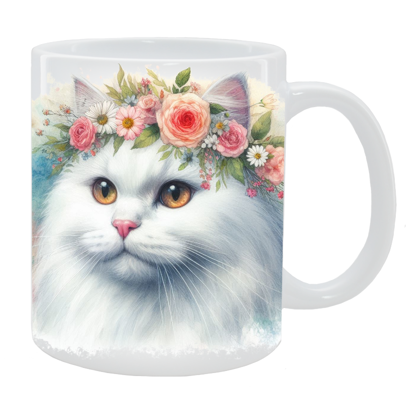 Kubek Kot Nierasowy - Kolekcja Floral
