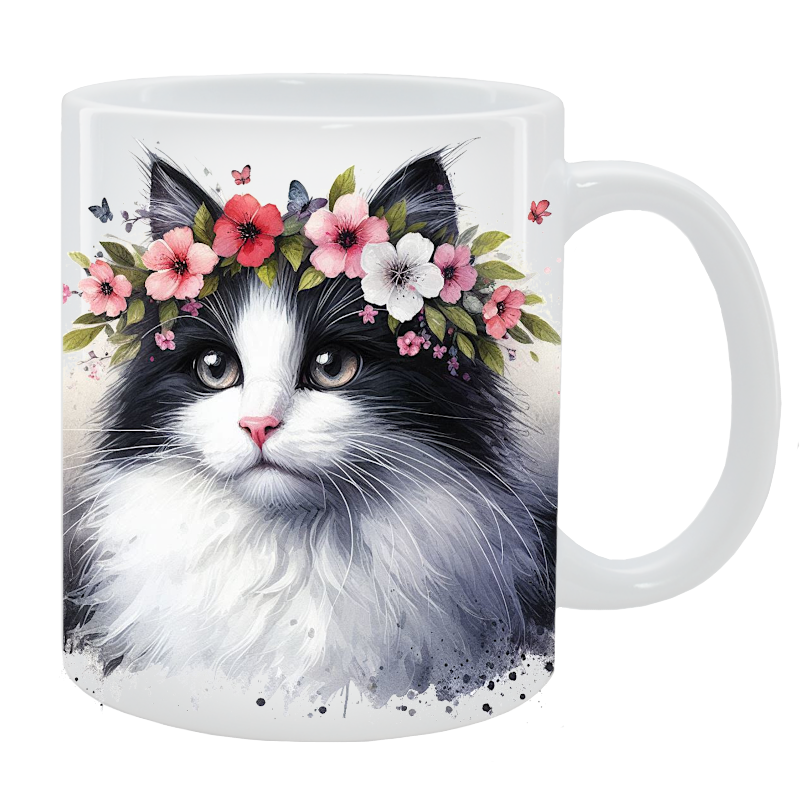 Kubek Kot Nierasowy - Kolekcja Floral