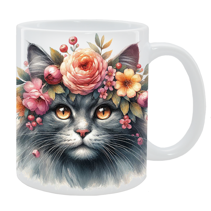 Kubek Kot Nierasowy - Kolekcja Floral