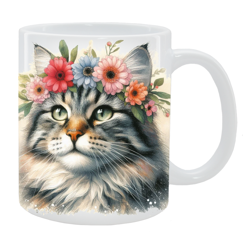 Kubek Kot Nierasowy - Kolekcja Floral