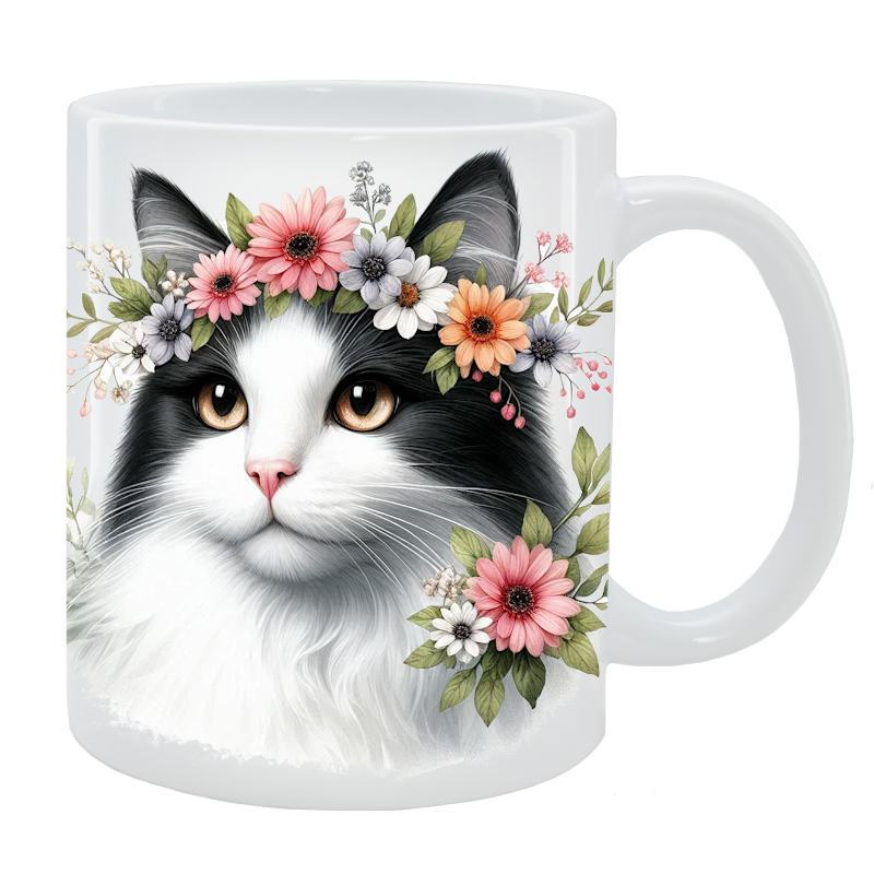 Kubek Kot Nierasowy - Kolekcja Floral