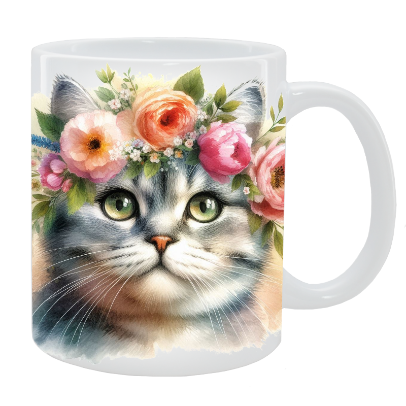 Kubek Kot Nierasowy - Kolekcja Floral