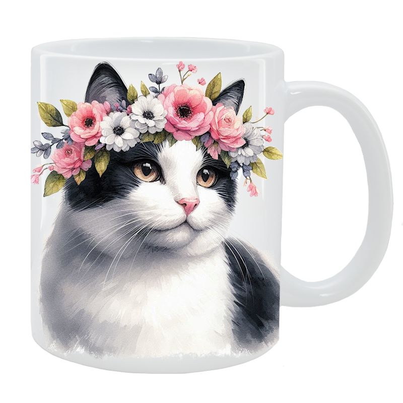 Kubek Kot Nierasowy - Kolekcja Floral