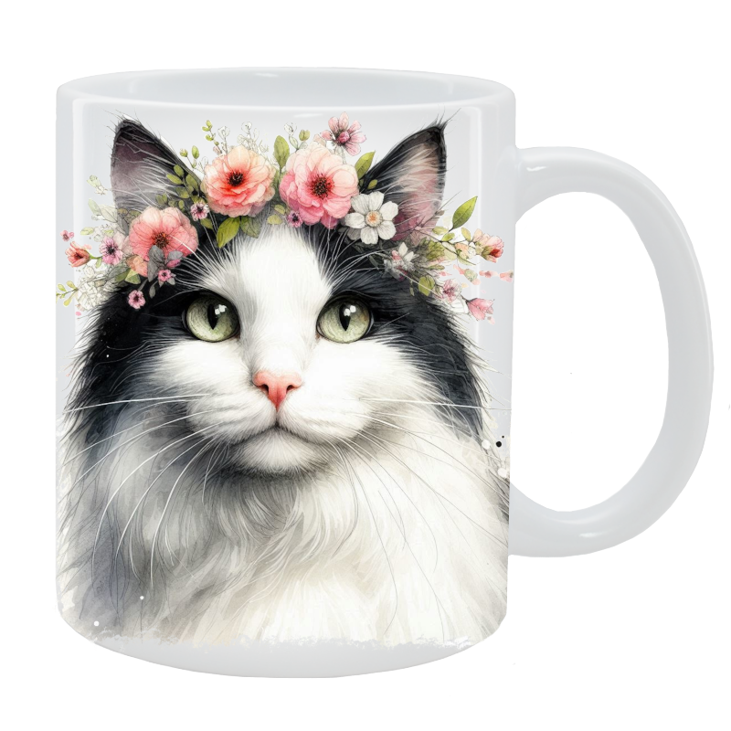 Kubek Kot Nierasowy - Kolekcja Floral