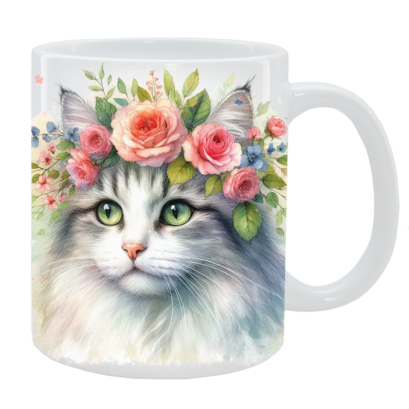 Kubek Kot Nierasowy - Kolekcja Floral