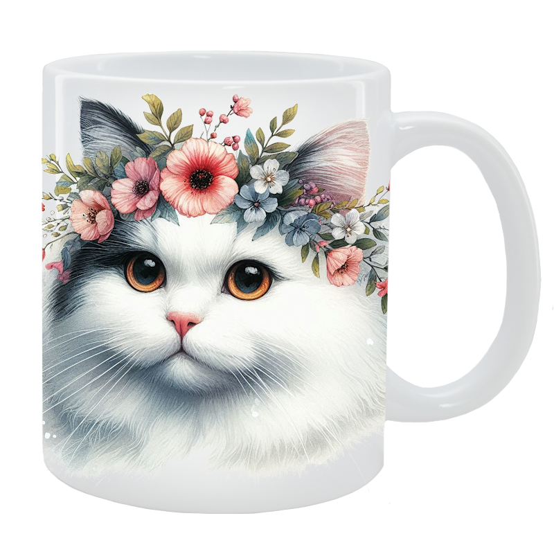 Kubek Kot Nierasowy - Kolekcja Floral