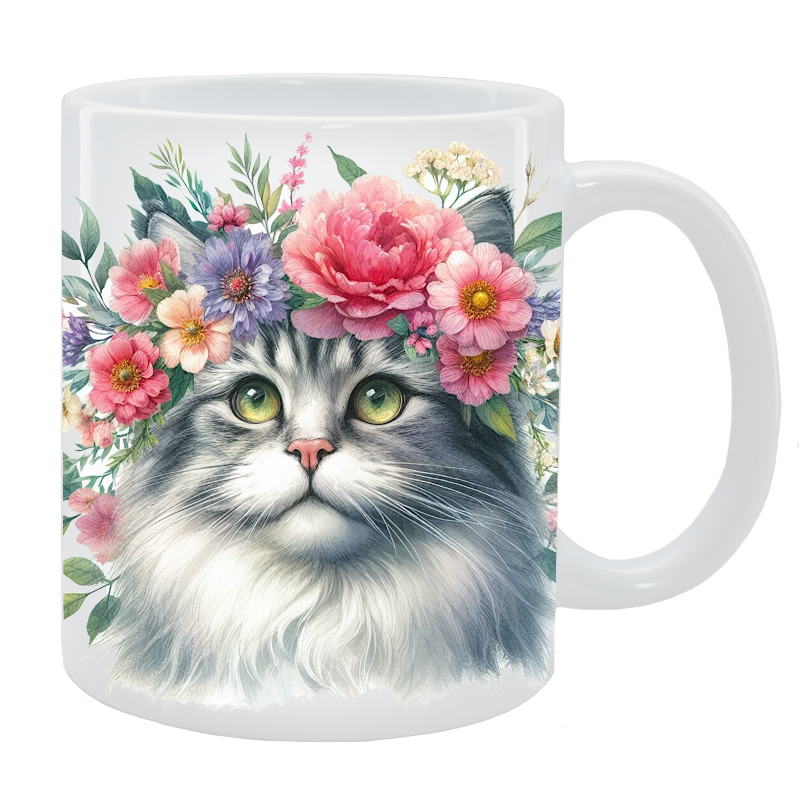 Kubek Kot Nierasowy - Kolekcja Floral