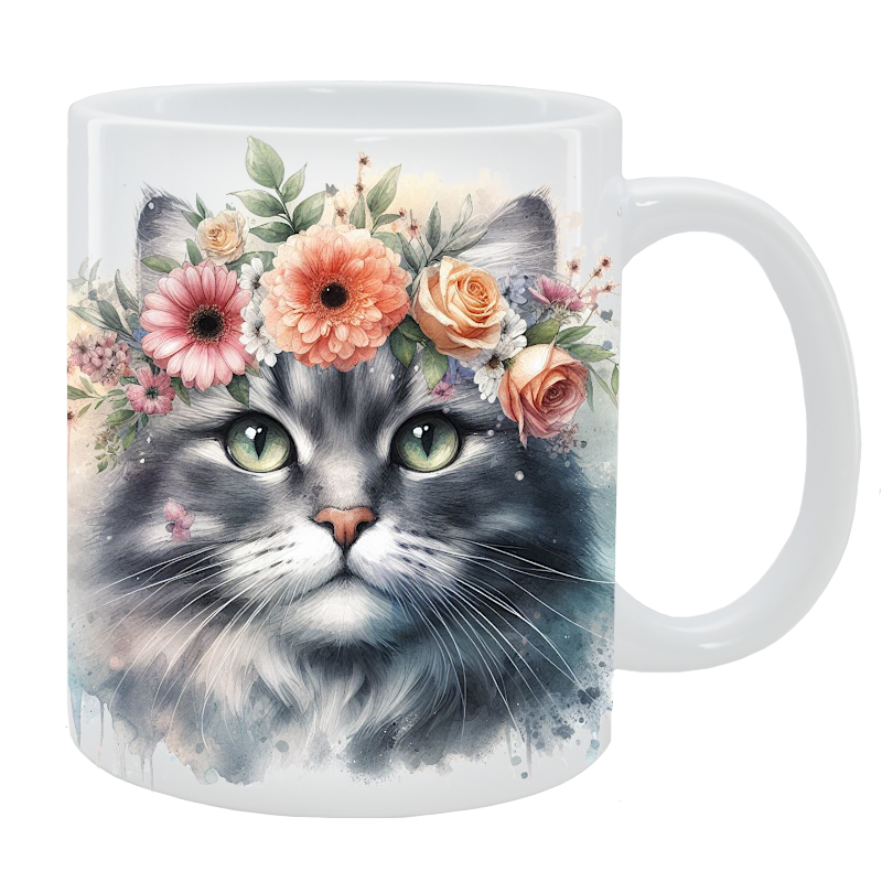 Kubek Kot Nierasowy - Kolekcja Floral