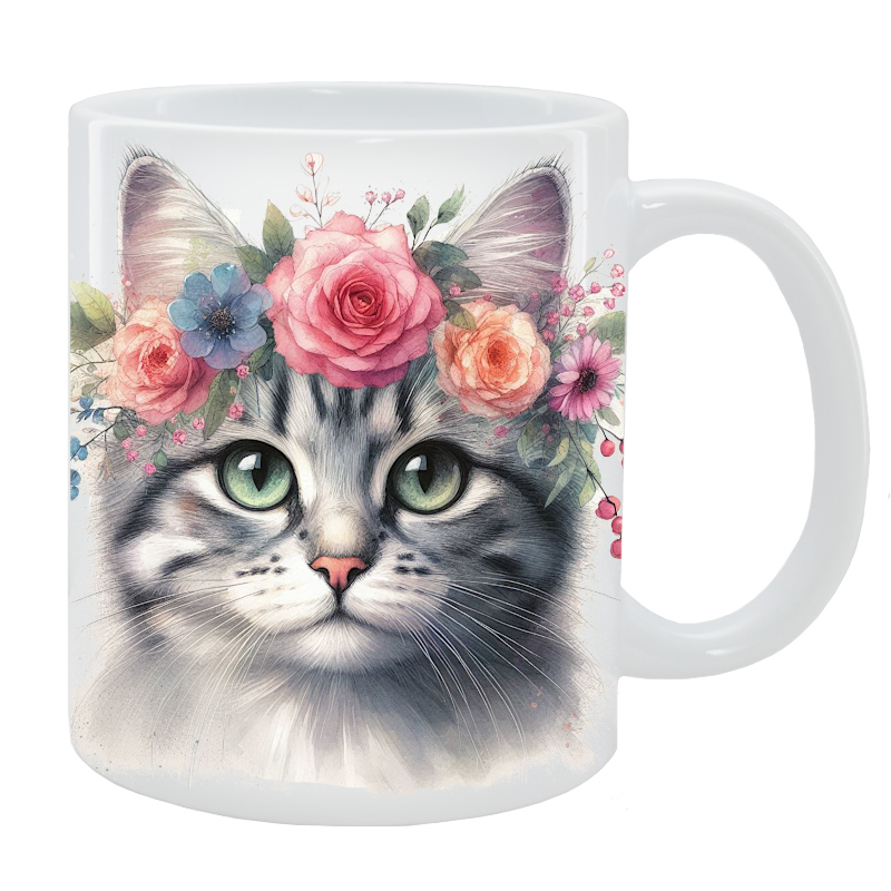 Kubek Kot Nierasowy - Kolekcja Floral