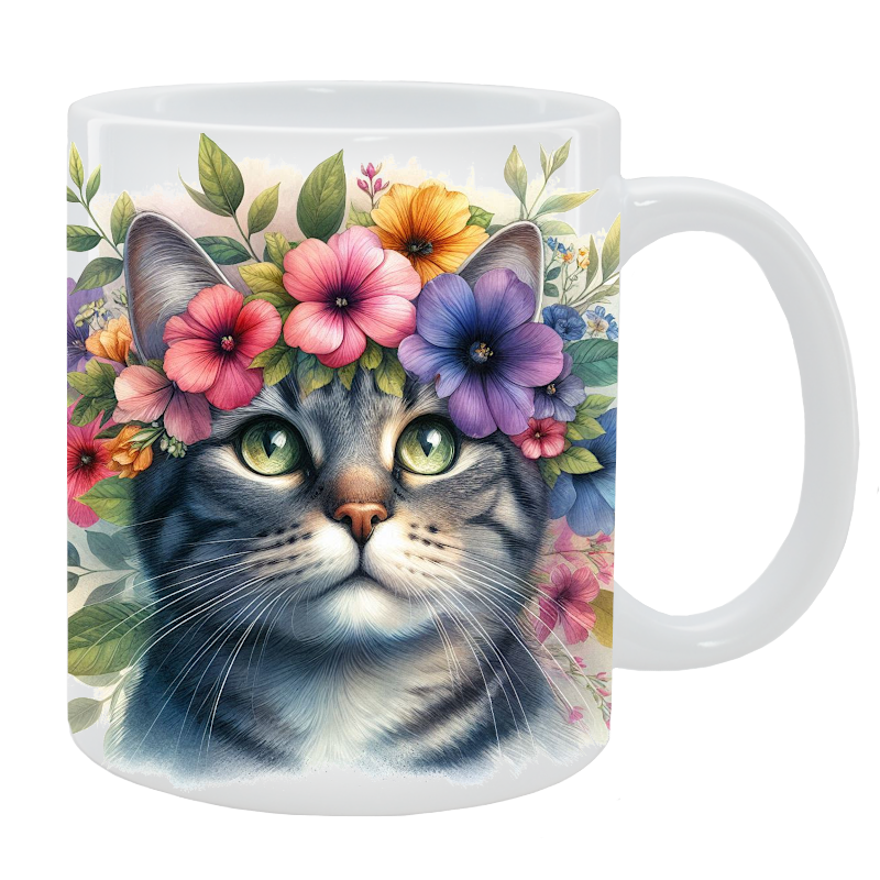 Kubek Kot Nierasowy - Kolekcja Floral