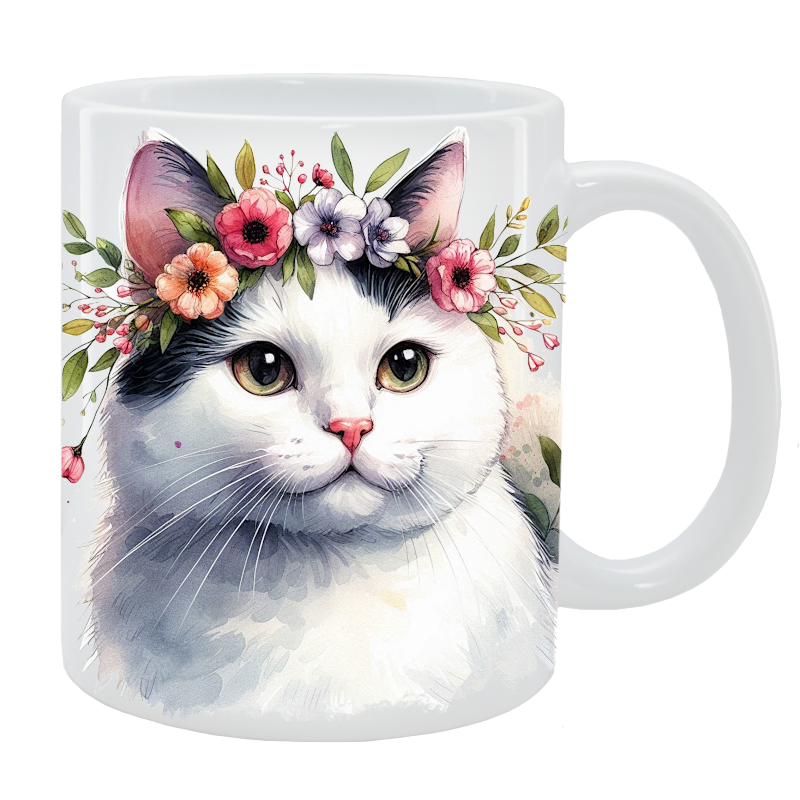 Kubek Kot Nierasowy - Kolekcja Floral