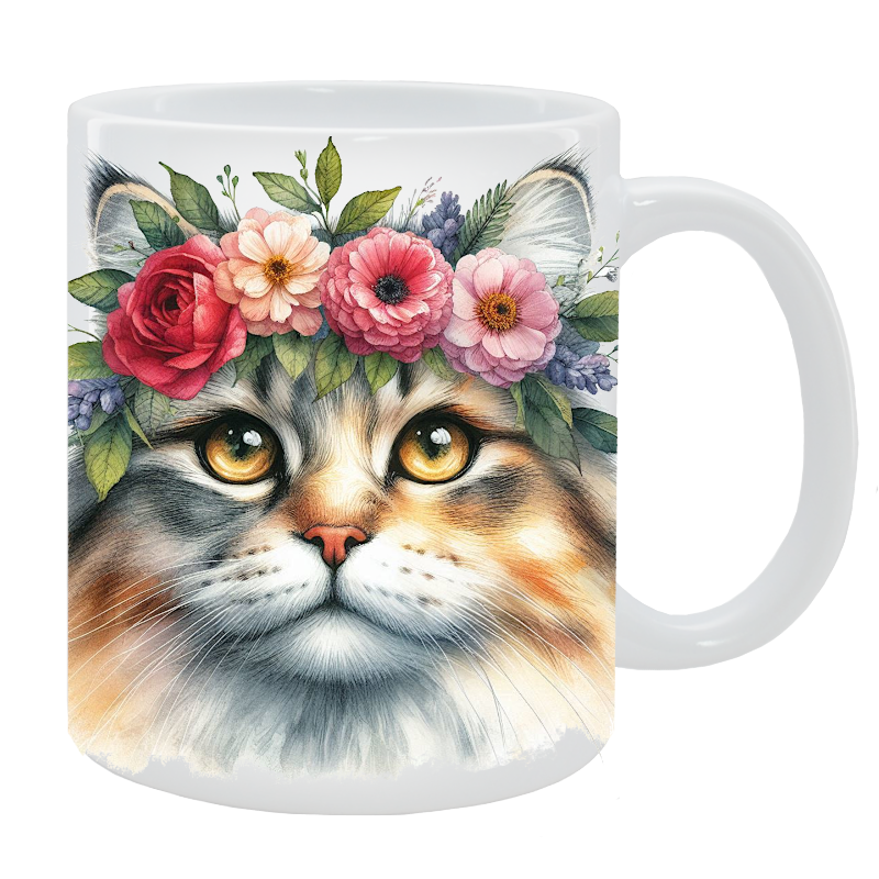 Kubek Kot Nierasowy - Kolekcja Floral