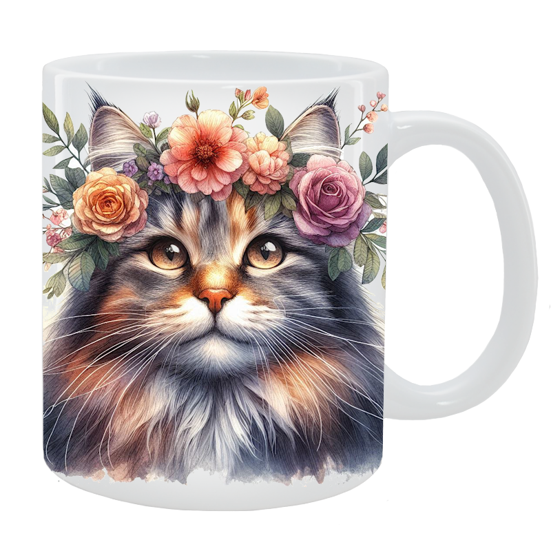 Kubek Kot Nierasowy - Kolekcja Floral