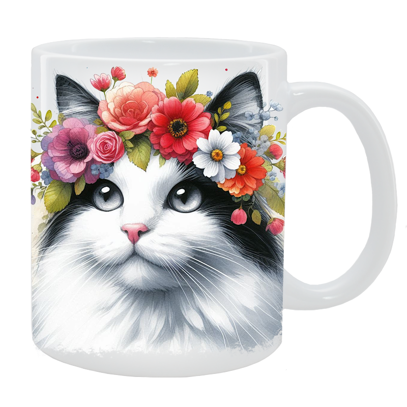 Kubek Kot Nierasowy - Kolekcja Floral