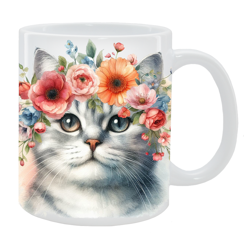 Kubek Kot Nierasowy - Kolekcja Floral