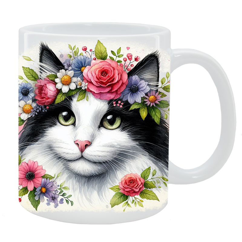 Kubek Kot Nierasowy - Kolekcja Floral