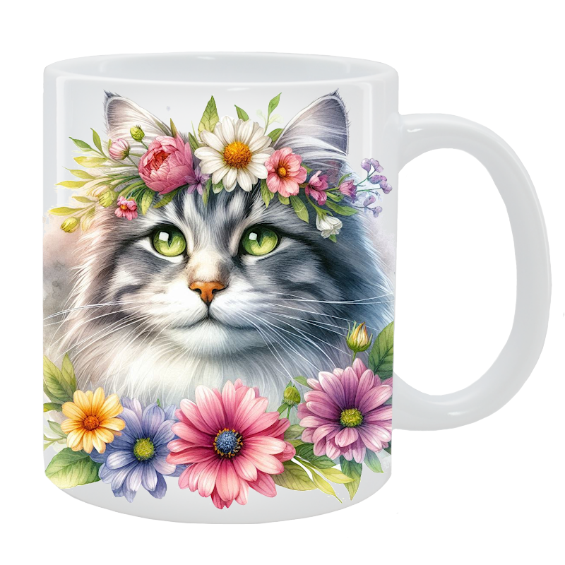 Kubek Kot Nierasowy - Kolekcja Floral