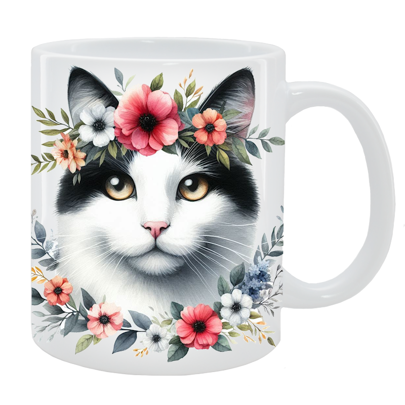 Kubek Kot Nierasowy - Kolekcja Floral