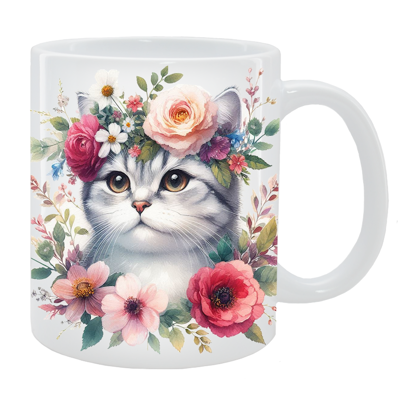Kubek Kot Nierasowy - Kolekcja Floral