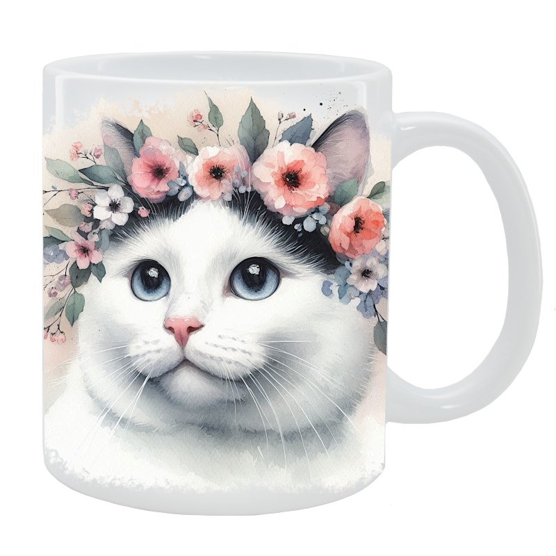Kubek Kot Nierasowy - Kolekcja Floral