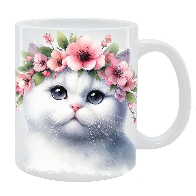 Kubek Kot Nierasowy - Kolekcja Floral