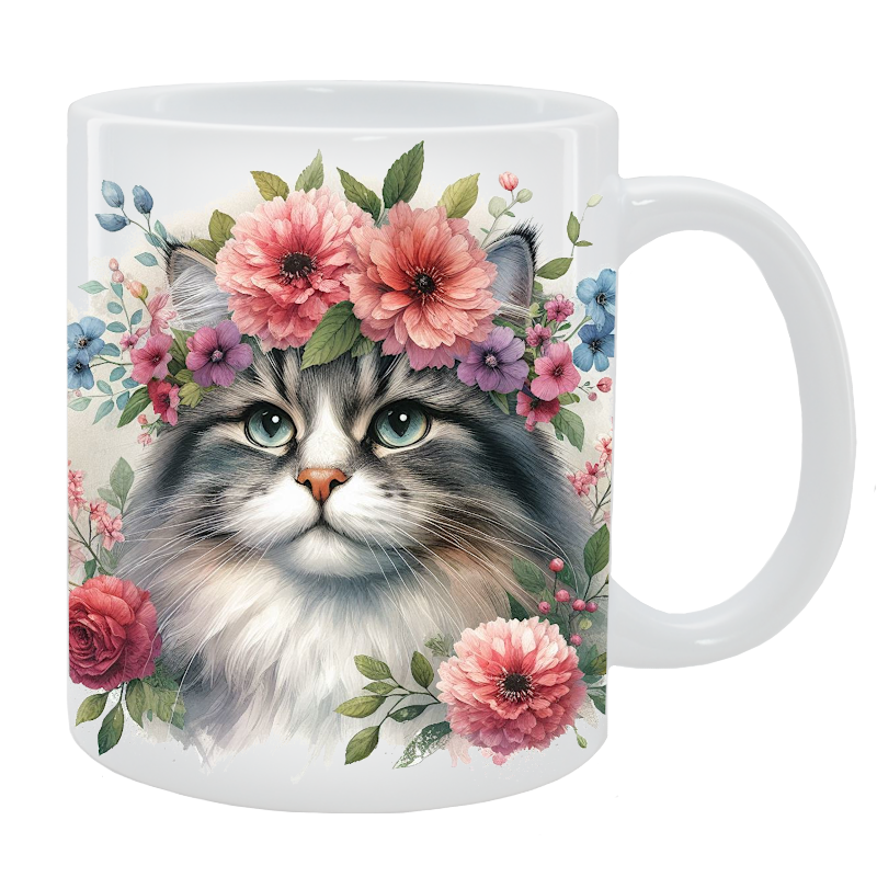 Kubek Kot Nierasowy - Kolekcja Floral