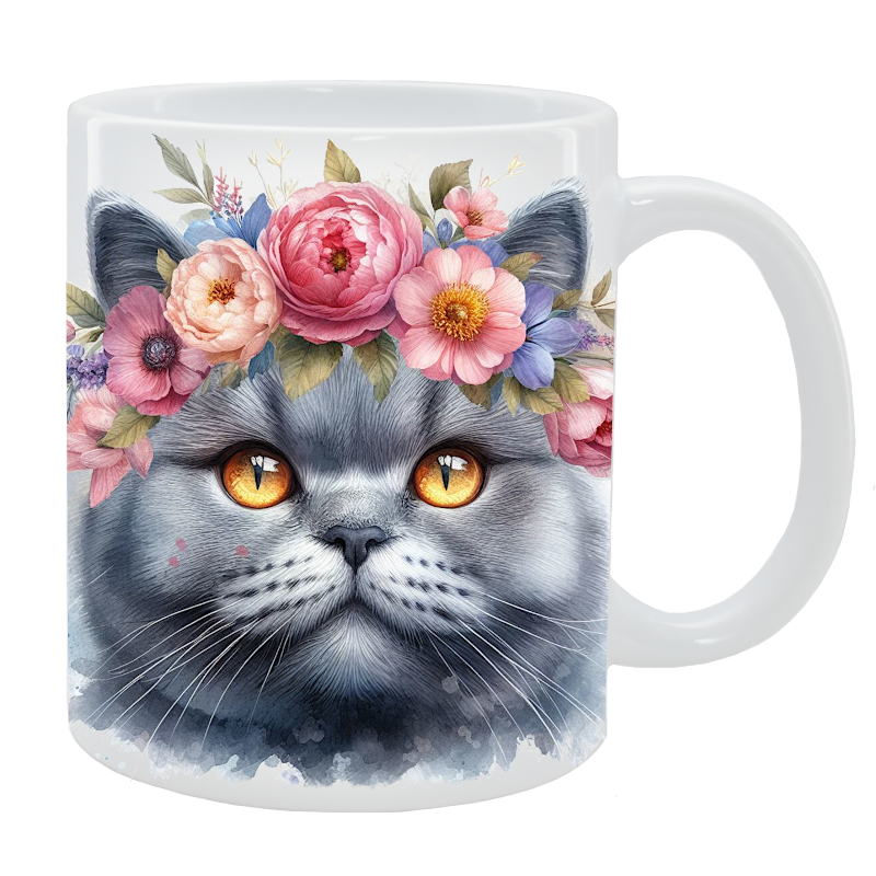 Kubek Kot Brytyjski - Kolekcja Floral