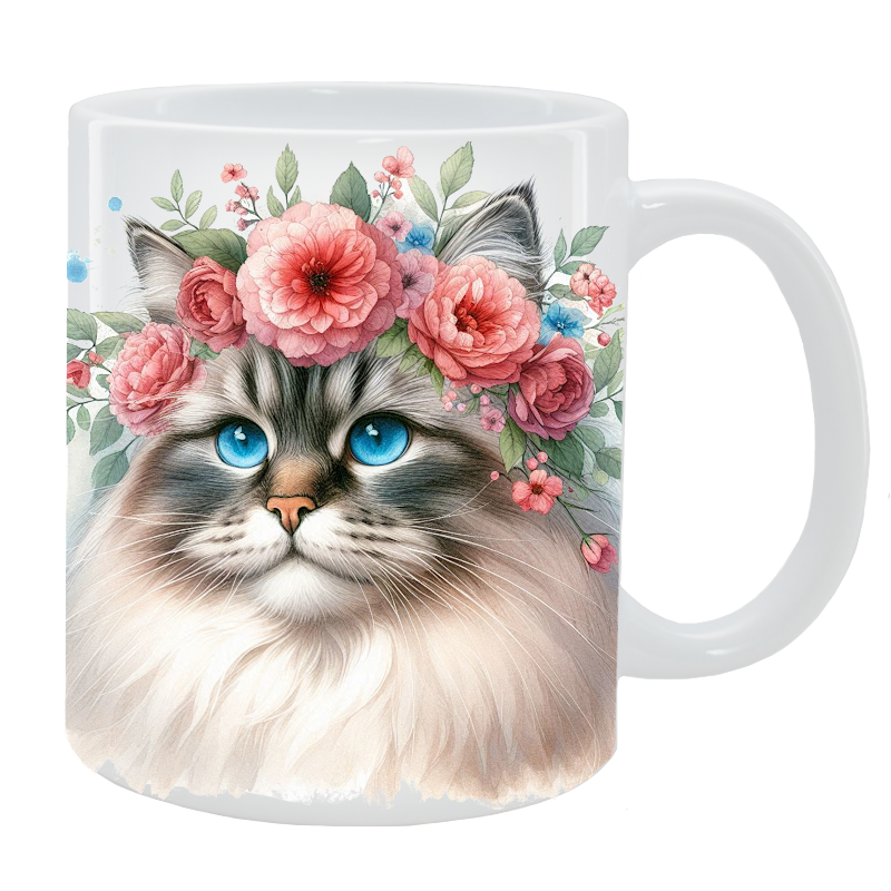Kubek Kot Ragdoll - Kolekcja Floral