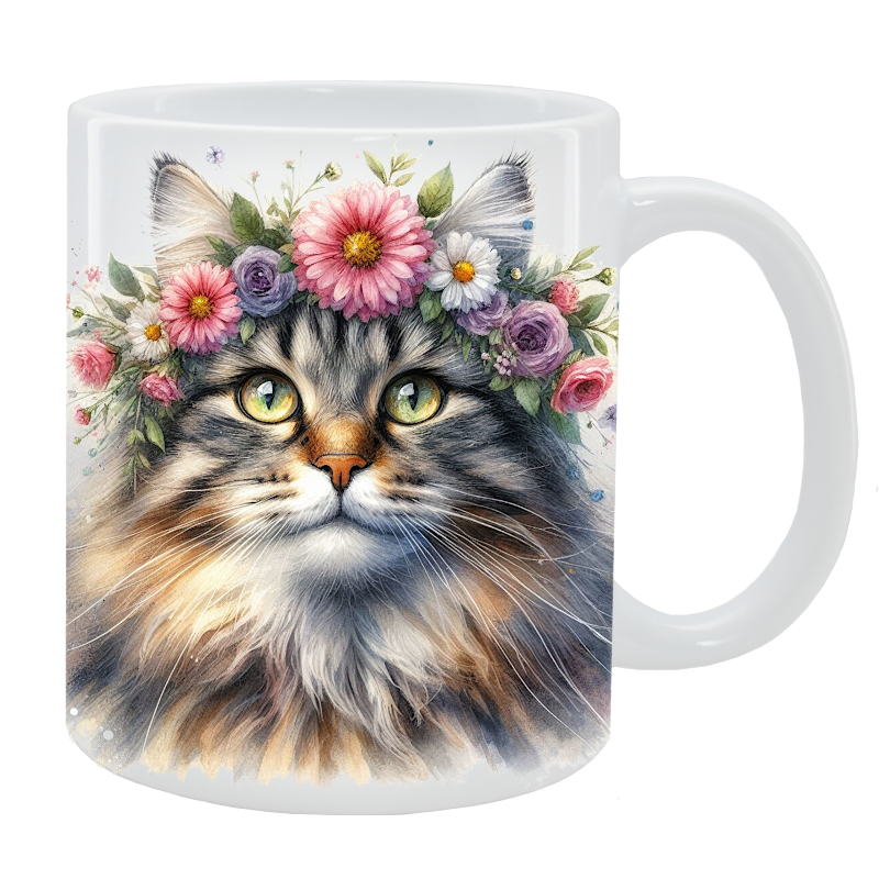 Kubek Kot Syberyjski - Kolekcja Floral