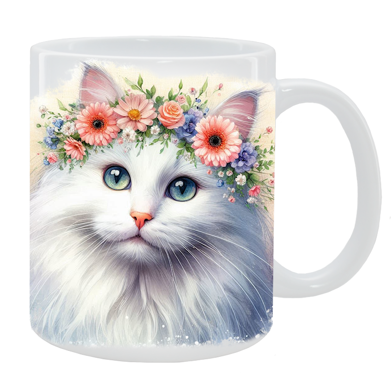 Kubek Kot Turecki Angora - Kolekcja Floral