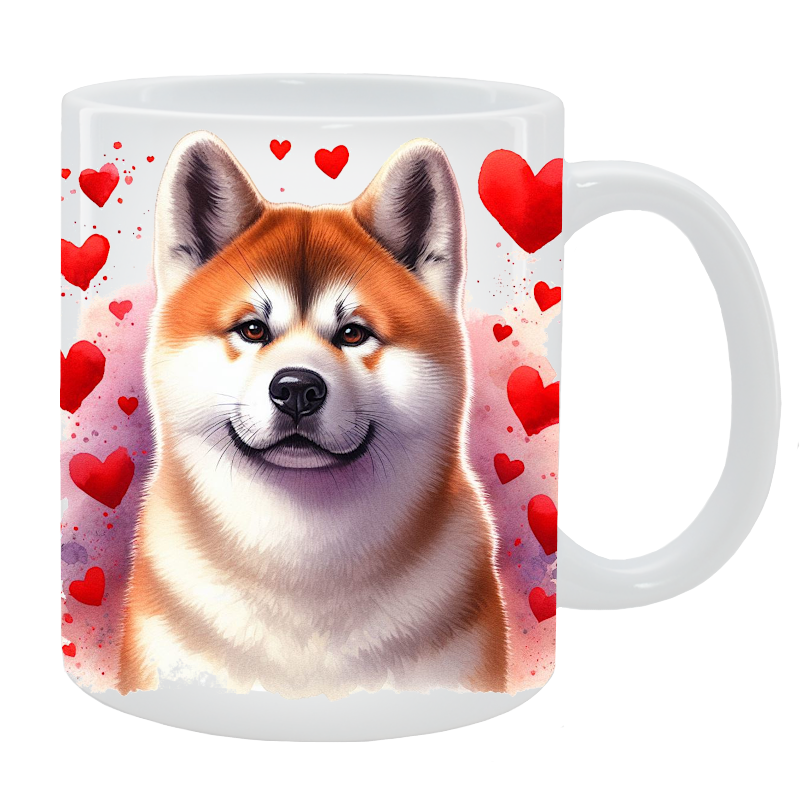 Kubek z psem - Akita - Kolekcja Love
