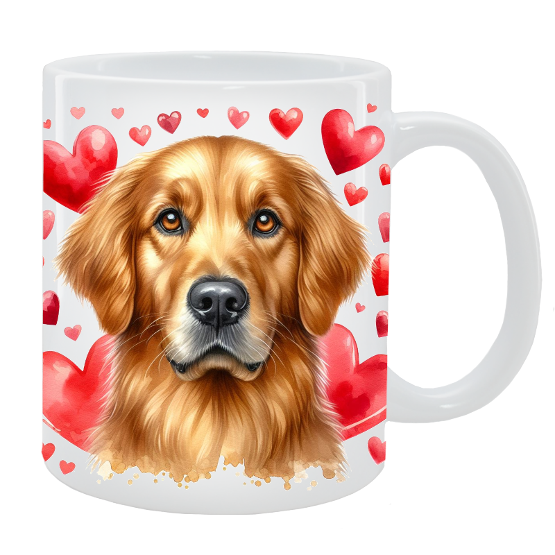 Kubek z psem - Golden Retriever - Kolekcja Love