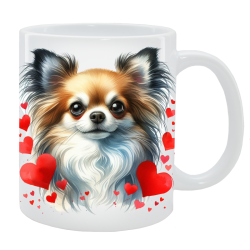 Kubek z psem - Chihuahua długowłosa - Kolekcja Love