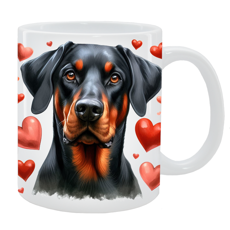 Kubek z psem - Doberman - Kolekcja Love