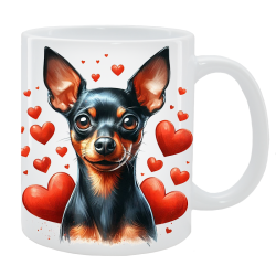 Kubek z psem - Pinczer miniaturowy - Kolekcja Love
