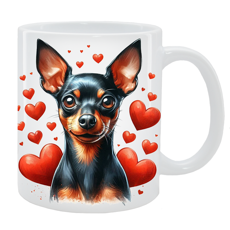 Kubek z psem - Pinczer miniaturowy - Kolekcja Love