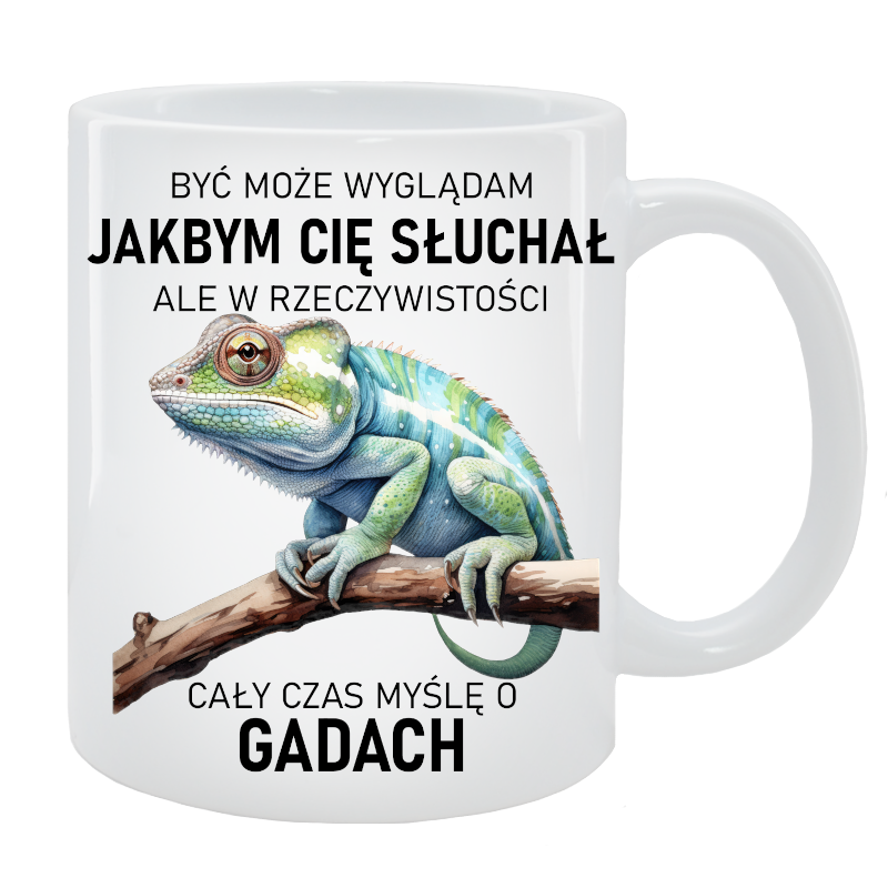 Kubek Kameleon - Być może wyglądam jakbym Cię słuchał