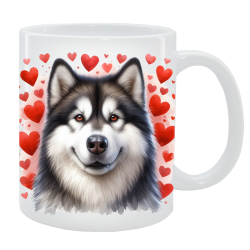 Kubek z psem - Alaskan malamute - Kolekcja Love