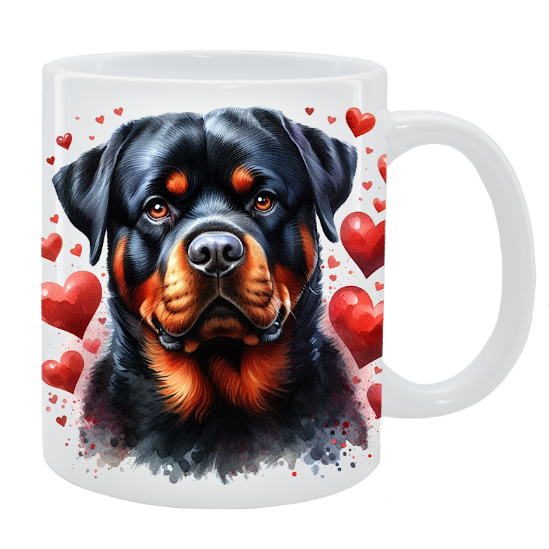 Kubek z psem - Rottweiler - Kolekcja Love